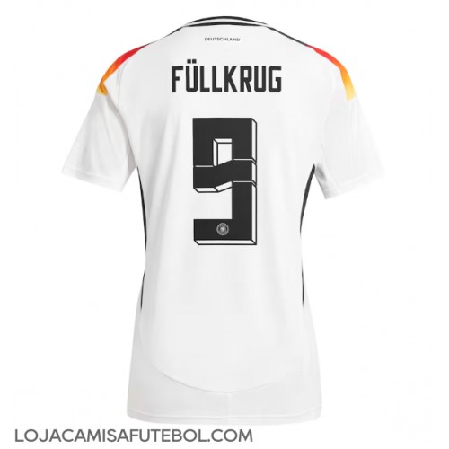 Camisa de Futebol Alemanha Niclas Fullkrug #9 Equipamento Principal Europeu 2024 Manga Curta